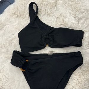 Two piece black bikini